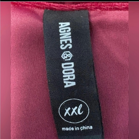 NWT Agnes & Dora Red Tunic XXL Top Plus Size Velvet Special Occasion Flowy - Picture 4 of 5